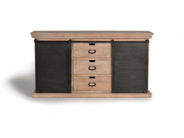 GINER Y COLOMER Aparador Industrial de Madera de Mango y Metal